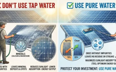 Why Tap Water Just Doesn’t Cut It for Cleaning Solar Panels and Windows